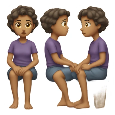 girl missing her friends  sticker