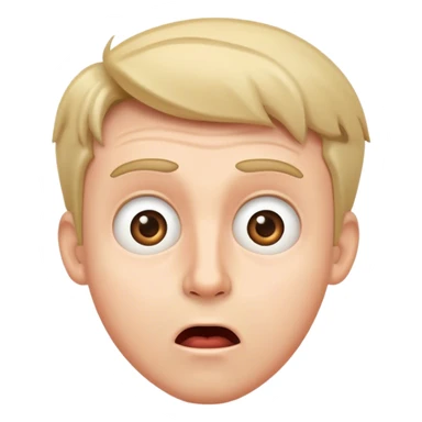 A man with a surprised expression sticker