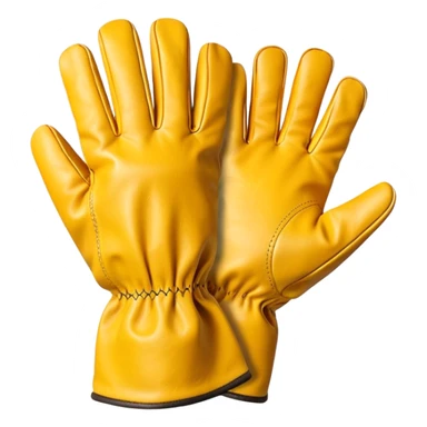 Protective Work Glove yellow sticker