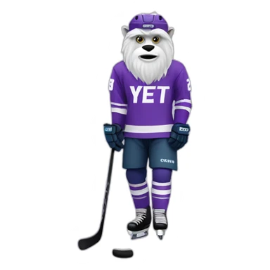 yeti hockey violet uniform sticker