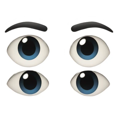 Rolling eyes and half emoji  sticker