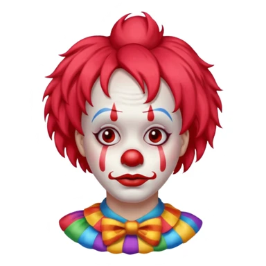 Sad clown emoji sticker