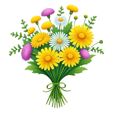 bouquet with bungan and dandelions sticker