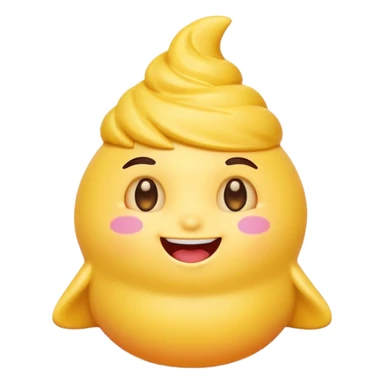 joyful imaginative character named Womplepop with unique squishy form bright colors friendly expression classic emoji style sticker