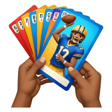 hand opening football card packs in madden sticker