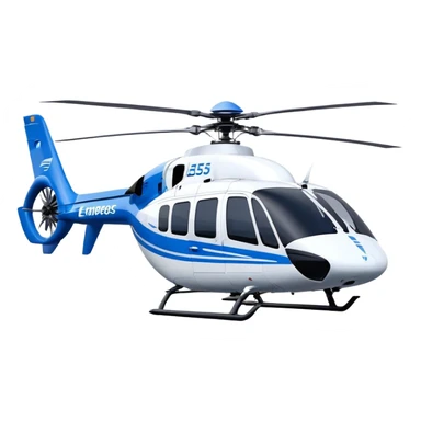 Eurocopter EC135 - Airbus Helicopters (Model Year: 2020) (Iconic colour: Blue and white) sticker