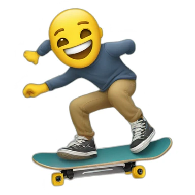 Create an emoji that captures the joy of skateboarding. sticker
