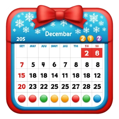 25th December calendar sticker