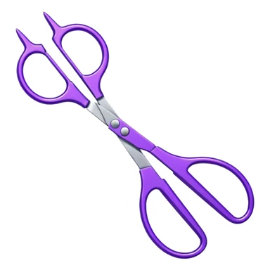 vivid purple minimalist scissor sticker