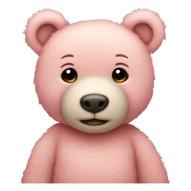 light pink teddy bear sticker