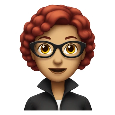 Female spy with maroon hair sticker