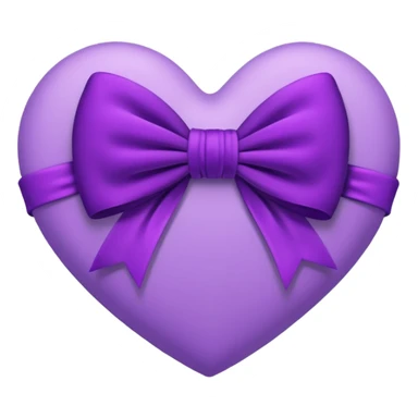 heart with a velvet bow, purple sticker
