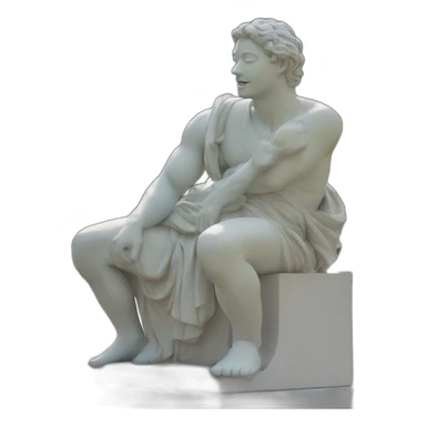 Statue qui cours vers l’arrière pour fuir  sticker