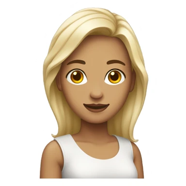 mujer joven piel blanca sticker