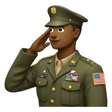 American soldier salutes sticker