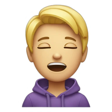 a teenager,crying with laughter sticker