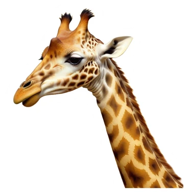 Cinematic Cute Yawning Giraffe Portrait Emoji, Head tilted slightly with a dramatic, wide-open yawn, showcasing a soft, patterned Fur of warm yellows and browns with a long, drooping neck and eyes barely open in drowsy contentment, Simplified yet irresistibly adorable features, highly detailed, glowing with a soft, cozy glow, high shine, relaxed yet expressive, stylized with a touch of savannah whimsy, bright and endearing, soft glowing outline, capturing the essence of a sleepy yet affectionate giraffe, so drowsy it feels like it could stretch right out of the screen and curl up for a nap! sticker