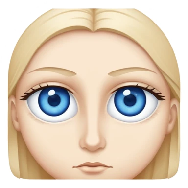 two dark blue eyes of different sizes sticker