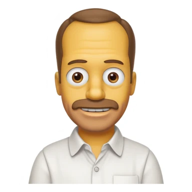 Homer Simpson with brown thinning hair emoji sticker