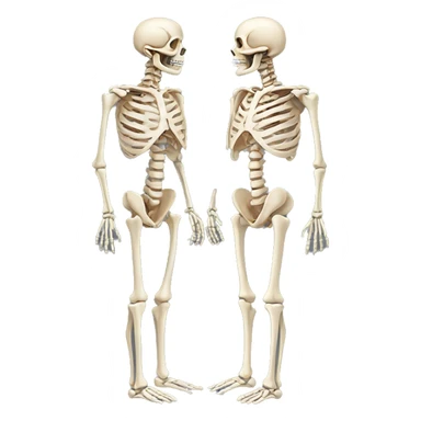 Human anatomy showing human bones full body sticker