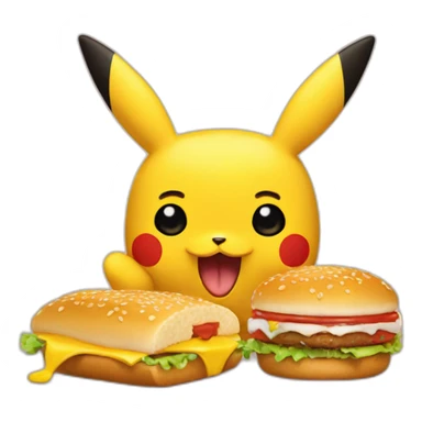 picatchu eats a Mc Donald's sticker