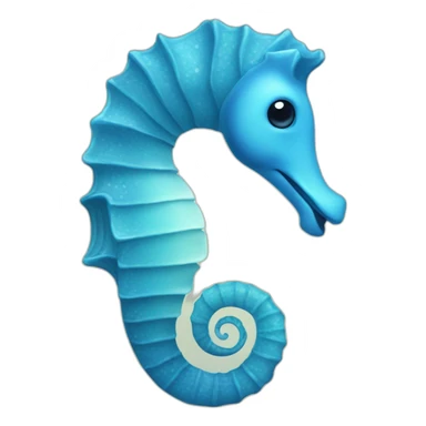 Blue seahorse sticker