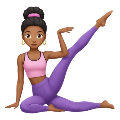 Black girl pilates princess  sticker