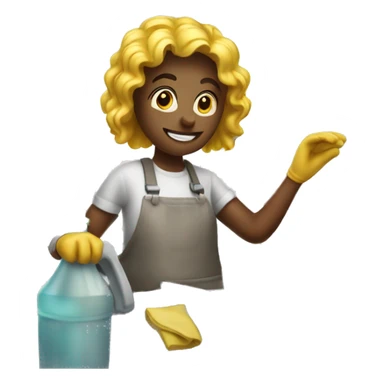 they are cleaning the kitchen sticker