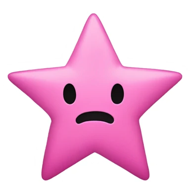 pink star no face sticker