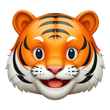 happy tiger face sticker