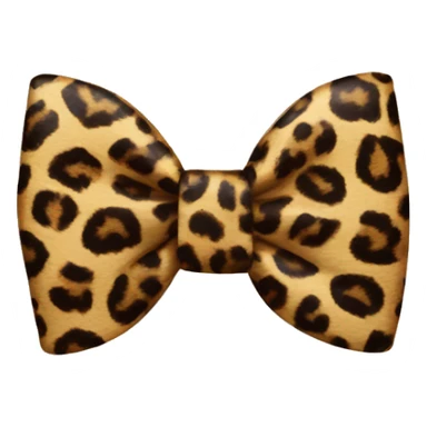 Leopard print bow sticker
