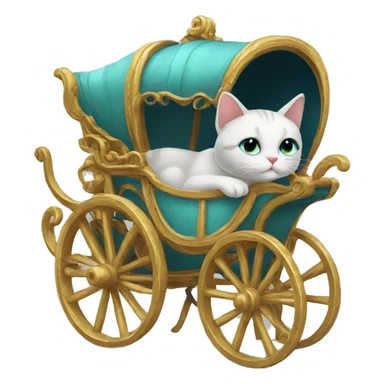 cat carriage  sticker