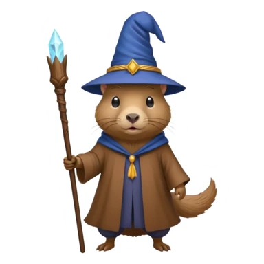 Capybara wizard sticker