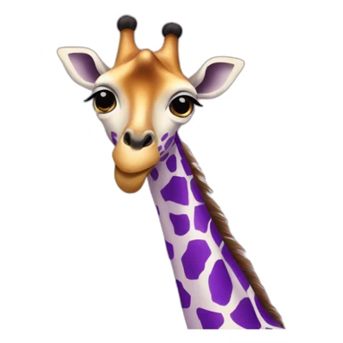 Giraffe with Purple spots sticker