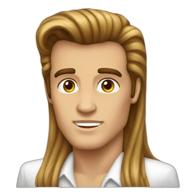 Elvis presley long hair sticker