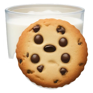 Cookie in milk sticker
