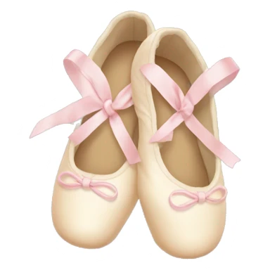 pastel baige ballet shoes sticker