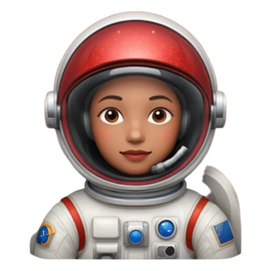 red glitter astronaut sticker