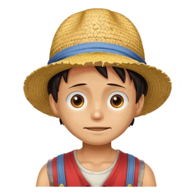 Give luffy straw hat emoji sticker
