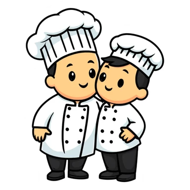 chef kissing fingertips, gesture of perfection sticker