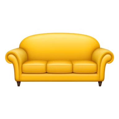 Yellow sofa, without any cushions. sticker
