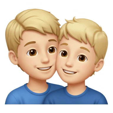 Produce me a emoji where two boys kissing sticker