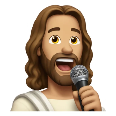 Jesus singing karaoke  sticker