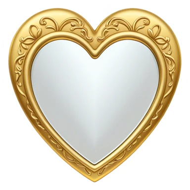 decorative gold heart mirror sticker