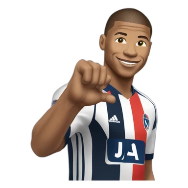 Mbappe choquée avec les mains derrière la tête sticker