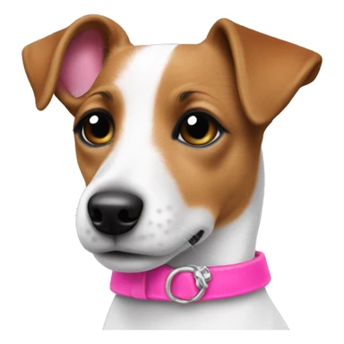 Jack Russel with pink Accessoire  sticker