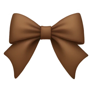 Singular brown bow sticker
