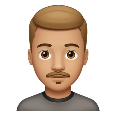 menino de 18 anos com corte americano cavanhaque e bigode  sticker