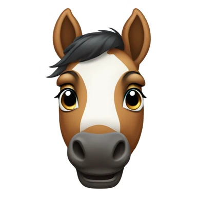 cute cartoony racehorse  sticker