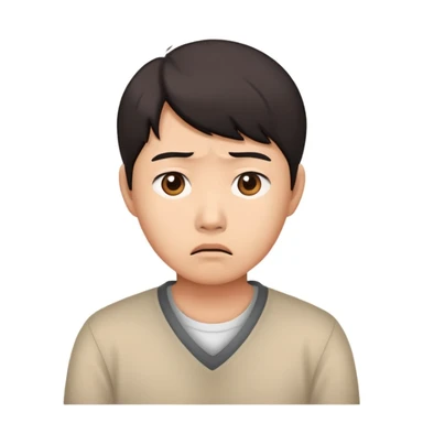 Worried Asian sticker